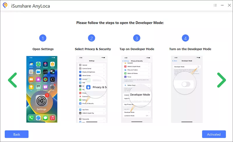 instructions to enable developer mode on iPhone