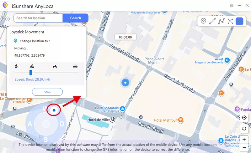 joystick movement process