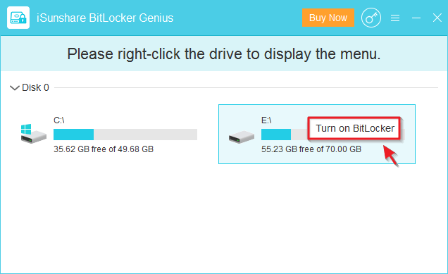 iSunshare BitLocker Genius for Windows screenshot