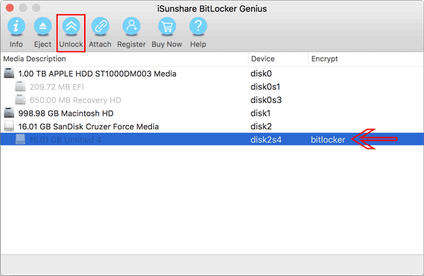 open BitLocker encrypted drive on Mac