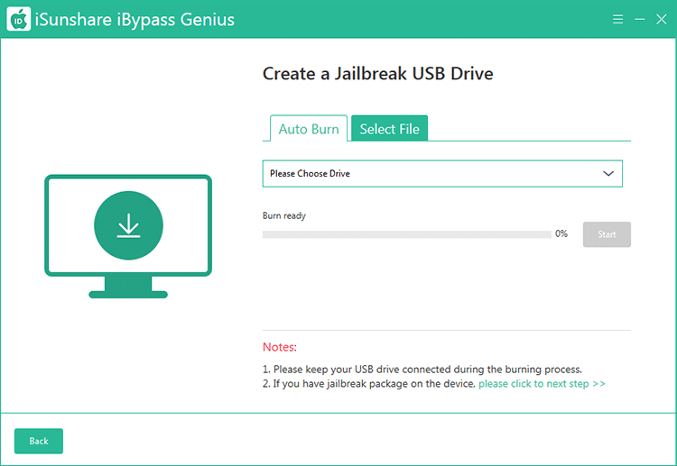 options to create a jailbreak USB