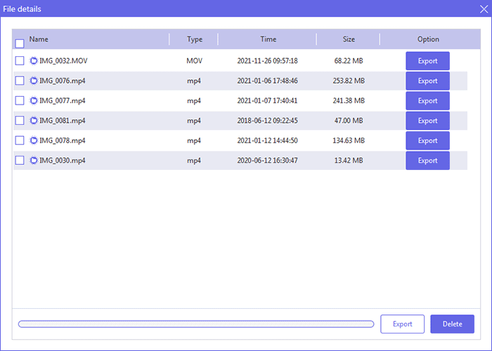 export large files