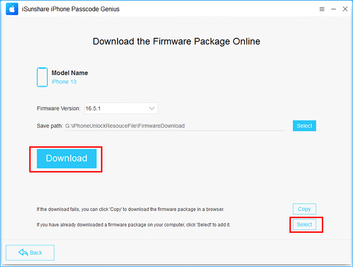 Laden Sie das Firmware-Paket herunter