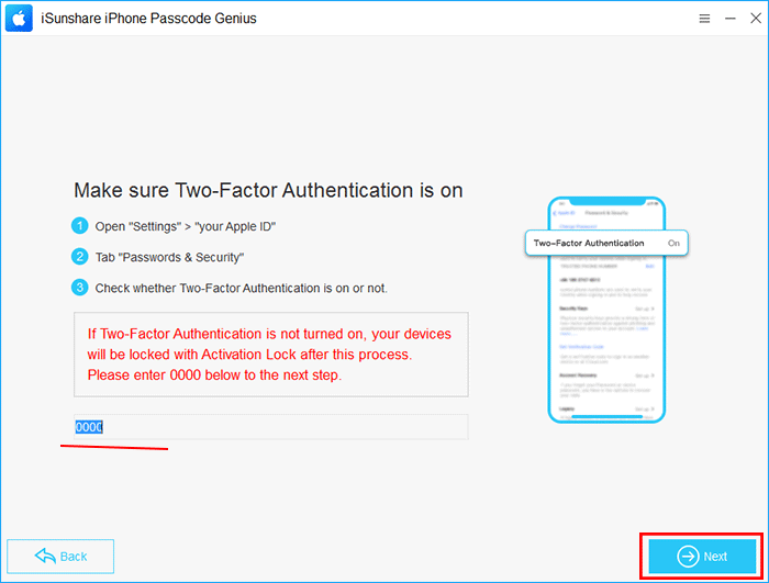 make sure two factor authentication is on