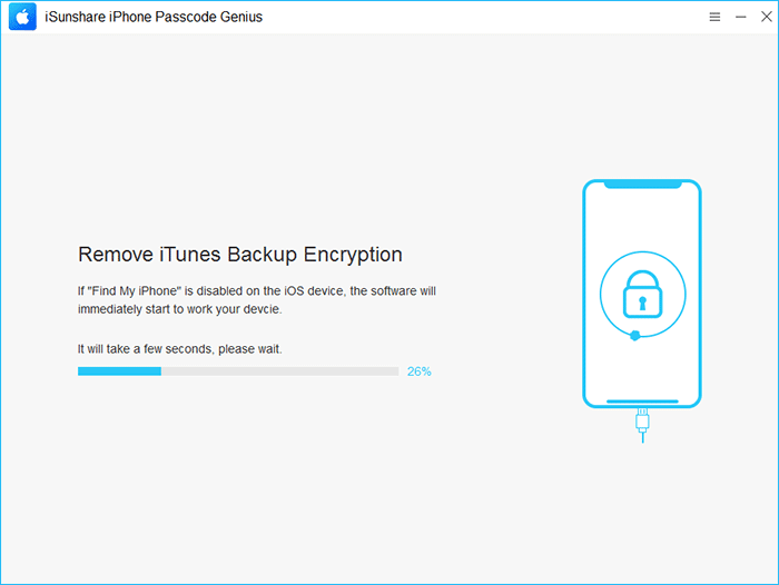 processus de suppression du cryptage de sauvegarde iTunes