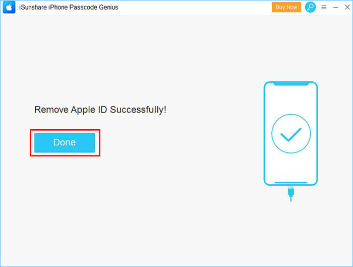 remove Apple ID successfully