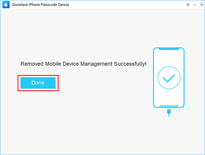  Remove MDM successfully