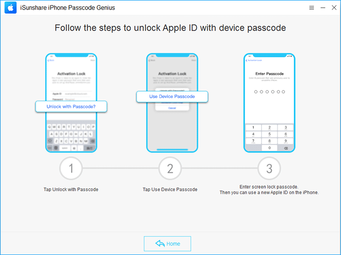 Entsperren Sie die Apple-ID mit dem Gerätepasscode