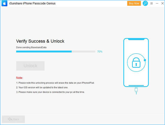 unlock screen passcode process