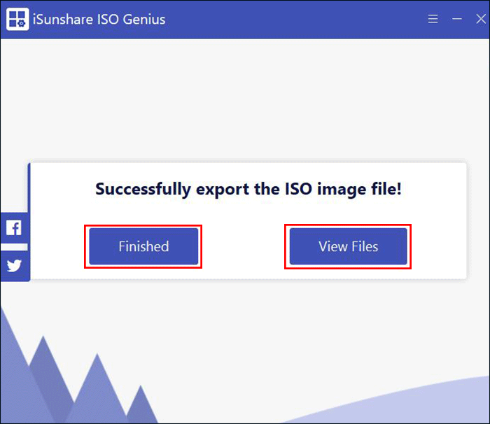 successfully create the ISO image file