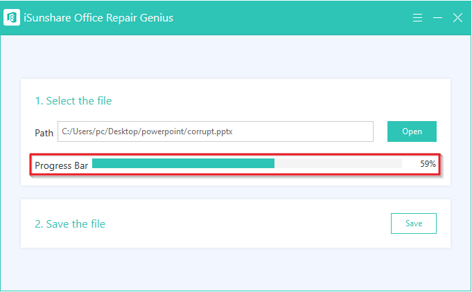 repairing corrupt office file