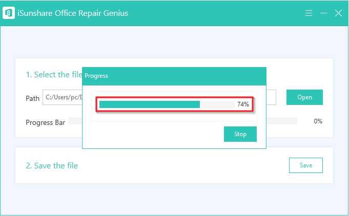 saving recovered office file