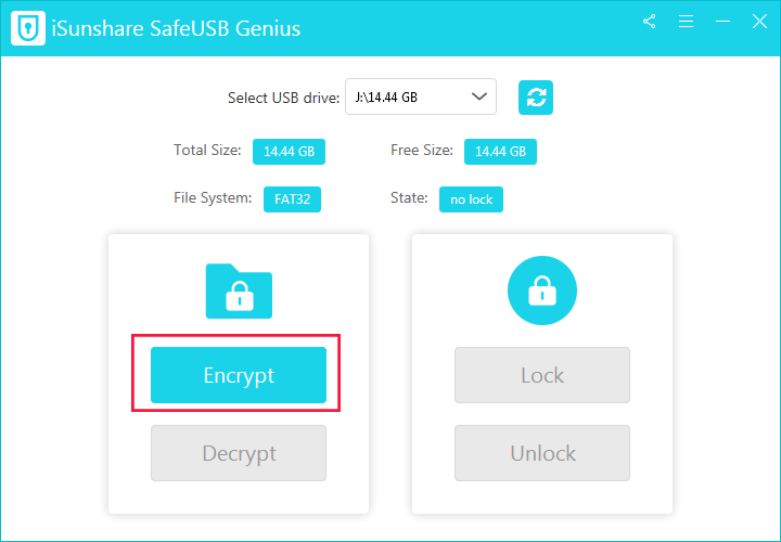 iSunshare SafeUSB Genius screenshot