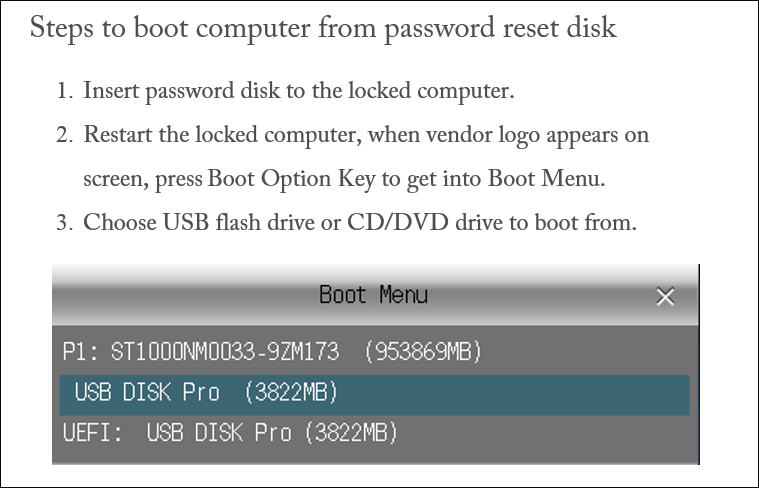 boot the locked computer