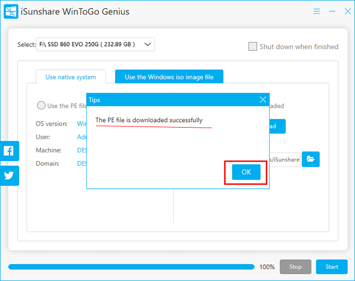 download PE file successfully