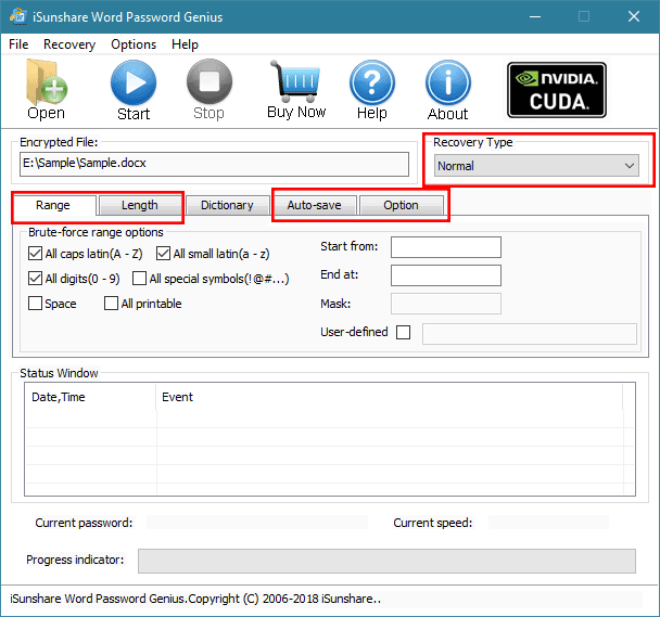 normal recovery setting