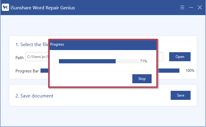 saving repaired docx file